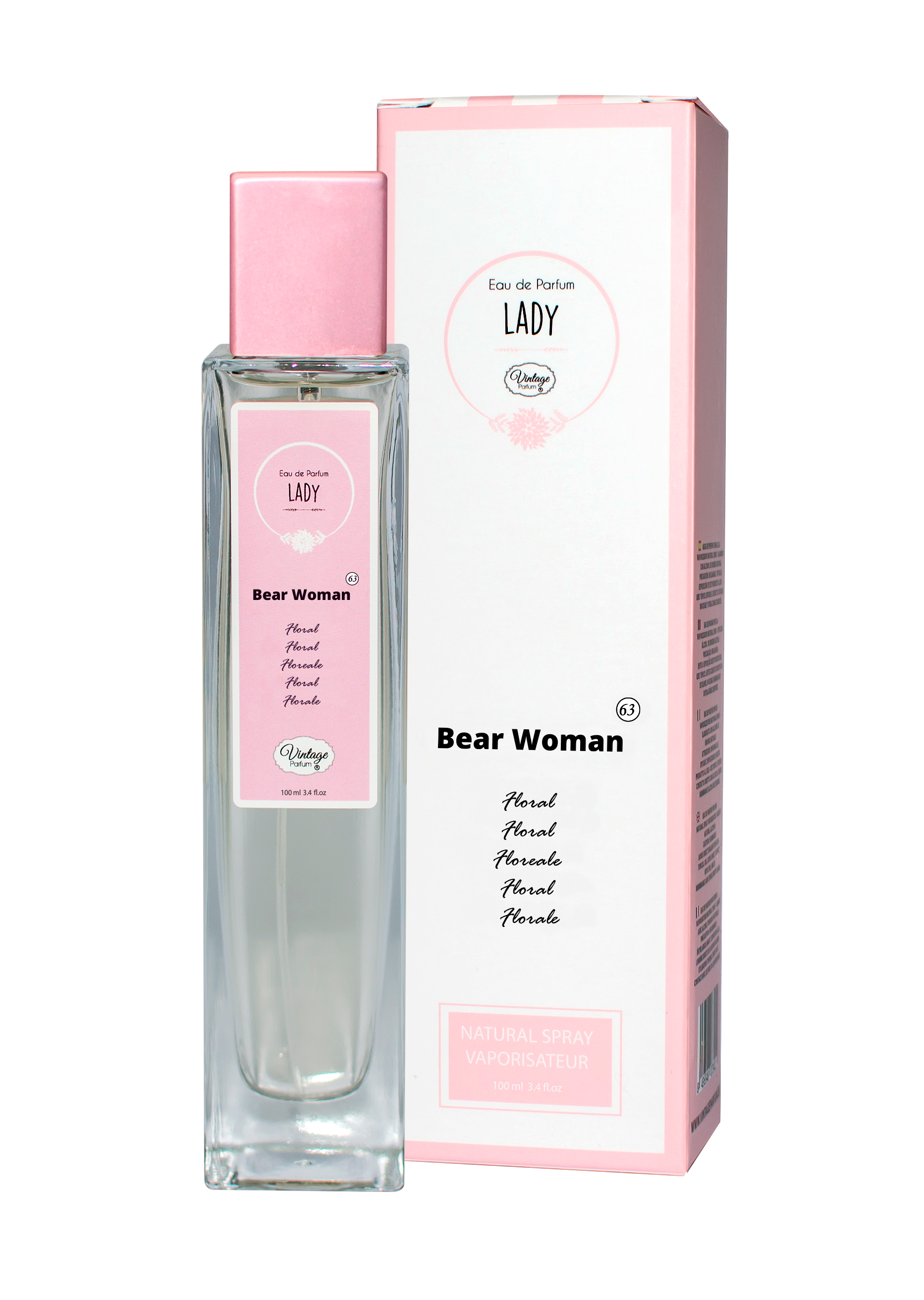 Apa de parfum nr 63 Bear Woman 100ml inspirat de parfumul TOUS TAPÓN PLATA
